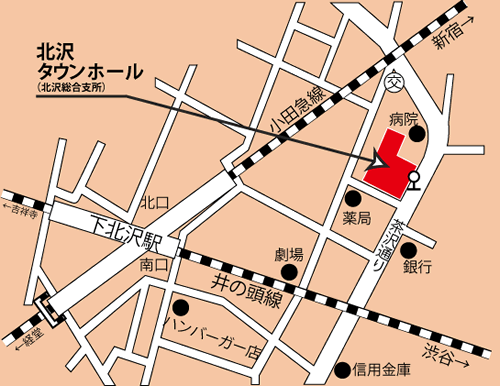 北沢タウンホール地図